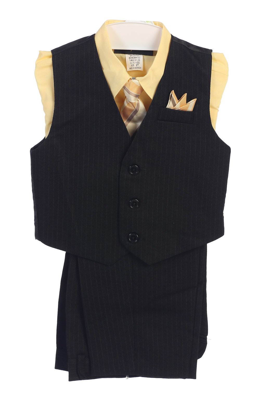Yellow 4pc Boys Vest Set Yellow 4pc Boys Vest Set